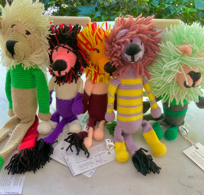 Leões em Crochet Moçambique
